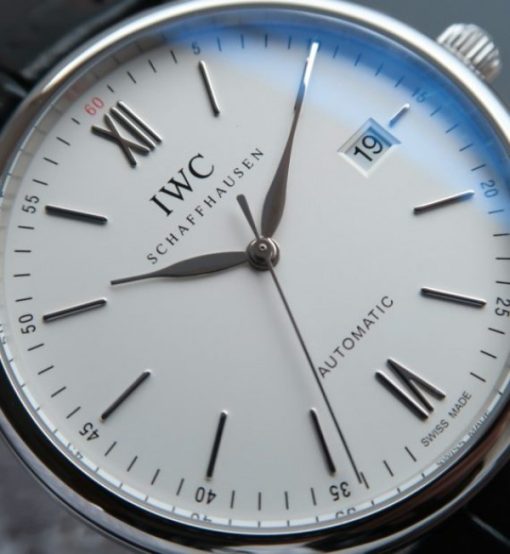 Replica IWC MK Portofino IW356501 Automatic White Dial Leather Strap - Image 2
