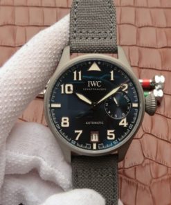 Replica IWC Big Pilot Custom Made Sandblasted SS Case Blue Dial
