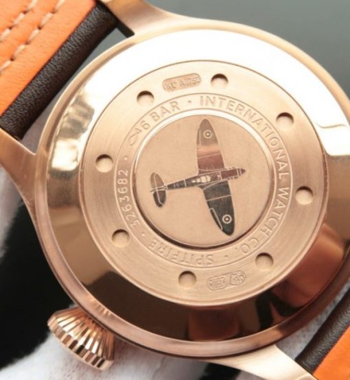 Replica IWC ZF Big Pilot IW502701 RG Blue Dial Leather Strap - Image 6