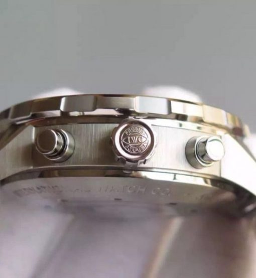Replica IWC V6 Aquatimer Chrono IW376803 Black Dial SS Bracelet A7750 - Image 4