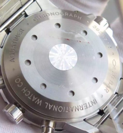 Replica IWC V6 Aquatimer Chrono IW376803 Black Dial SS Bracelet A7750 - Image 5