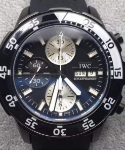 Replica IWC V6 Aquatimer Chronograph Black Rubber Strap