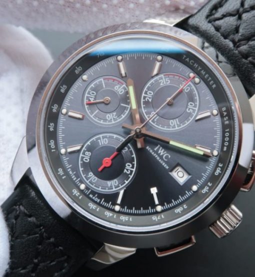 Replica IWC Ingenieur Chrono IW380702 Gray Dial Leather Strap - Image 2