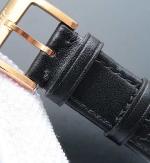 IWC Ingenieur Chrono YG IW3807 Black Dial Leather Strap - Image 7
