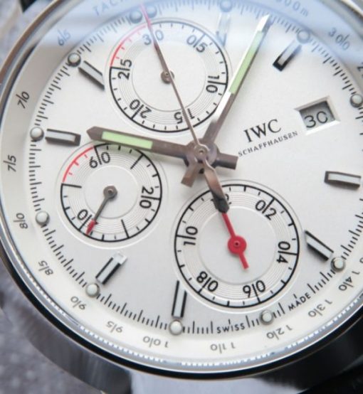 Replica IWC Ingenieur Chrono IW380701 White Dial Leather Strap - Image 3