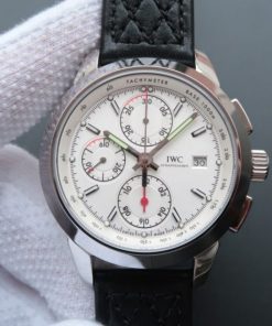 Replica IWC Ingenieur Chrono IW380701 White Dial Leather Strap