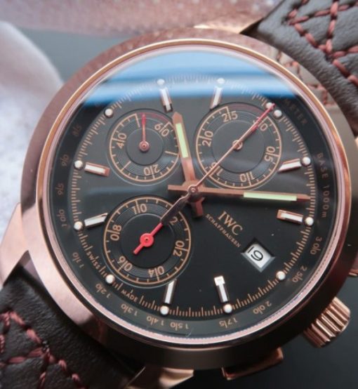 IWC Ingenieur Chrono RG IW3807 Black Dial Leather Strap - Image 2