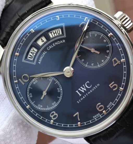 Replica IWC YLF Portuguese Annual Calendar IW503502 Blue Dial A52850 - Image 3