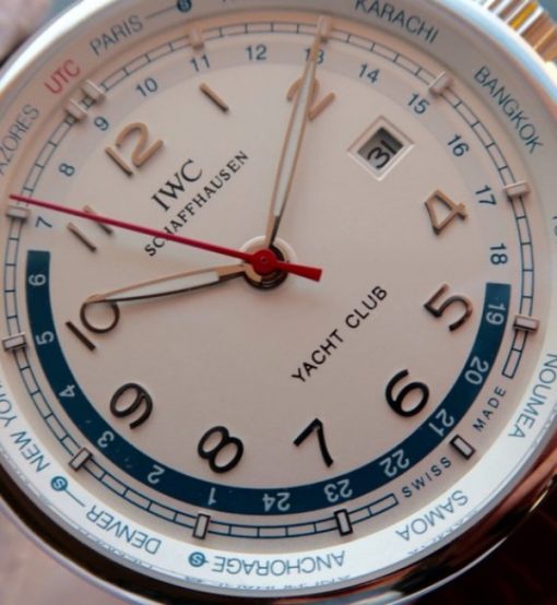 Replica IWC Portuguese Automatic Yacht Club White Dial Red Hand - Image 2
