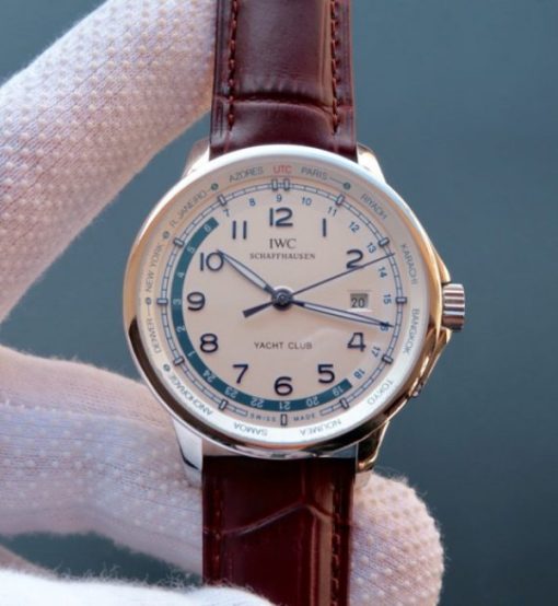 Replica IWC Portuguese Automatic Yacht Club White Dial Blue Hand