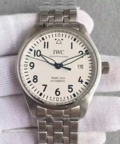 Replica IWC MKF Mark XVIII IW3270 White Dial SS Bracelet A2892