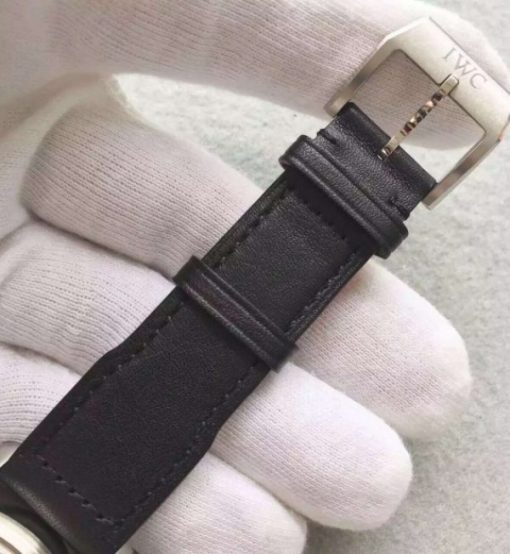 Replica IWC MKF Mark XVIII IW327001 Black Dial Leather Strap - Image 6