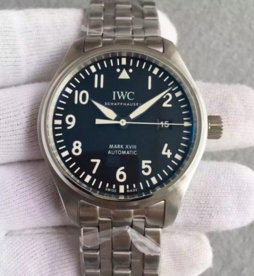 Replica IWC MKF Mark XVIII IW3270 Blue Dial SS Bracelet A2892