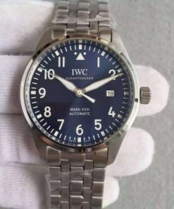 Replica IWC MKF Mark XVIII Le Petit Prince Blue Dial SS Bracelet A2892