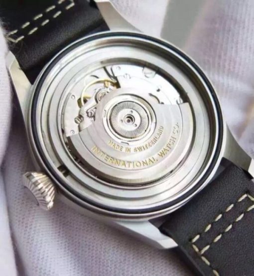 Replica IWC MKF Mark XVI Silver Dial Black Leather Strap A2892 - Image 5