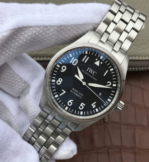 Replica IWC XF Mark XVIII IW3270 Black Dial SS Bracelet A2892 - Image 2