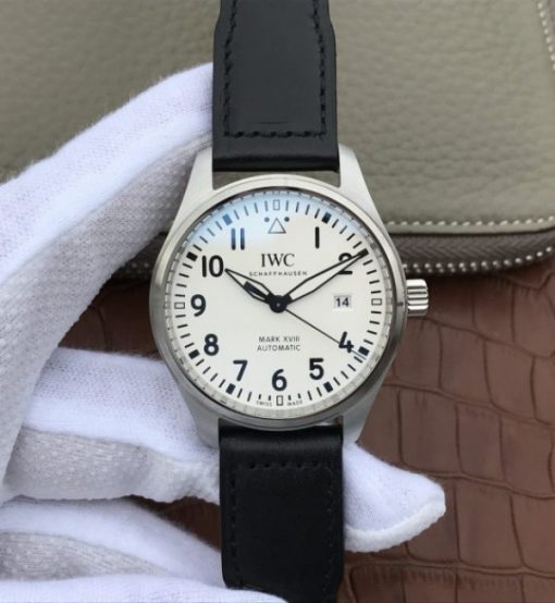 Replica IWC XF Mark XVIII IW327002 White Dial Leather Strap A2892