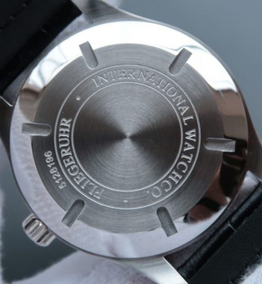 Replica IWC MKF Mark XVII Black Dial Black Leather Strap A2892 - Image 5