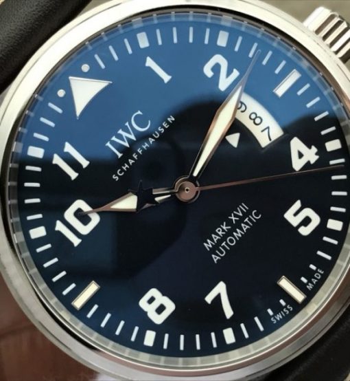 Replica IWC XF Mark XVII Le Petit Prince Blue Dial Leather Strap A2892 - Image 3