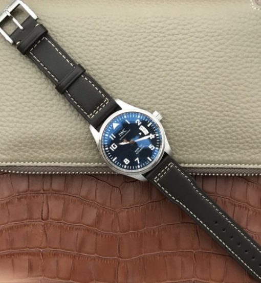Replica IWC XF Mark XVII Le Petit Prince Blue Dial Leather Strap A2892 - Image 8