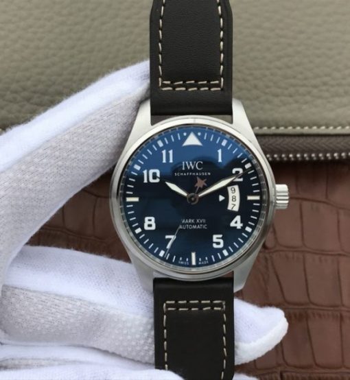 Replica IWC XF Mark XVII Le Petit Prince Blue Dial Leather Strap A2892