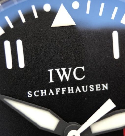 Replica IWC XF Mark XVII Black Dial Black Leather Strap A2892 - Image 9