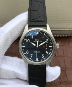 Replica IWC XF Mark XVII Black Dial Black Leather Strap A2892