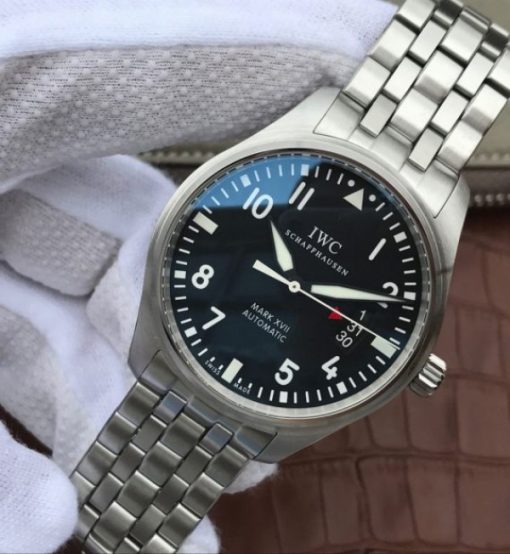 Replica IWC XF Mark XVII Black Dial SS Bracelet A2892 - Image 2