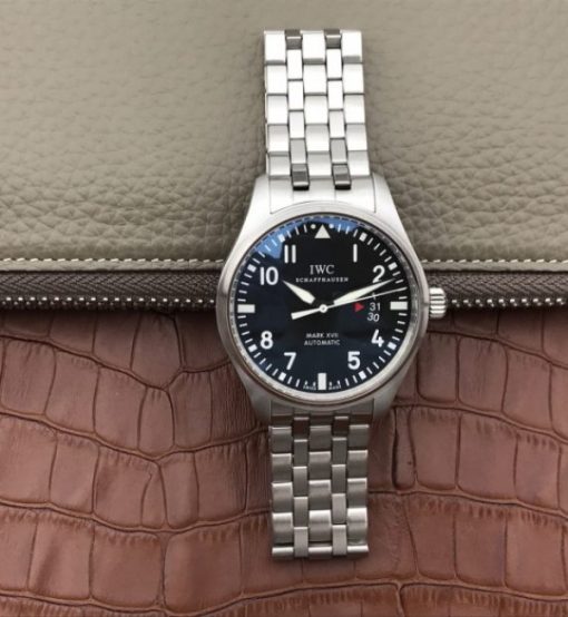 Replica IWC XF Mark XVII Black Dial SS Bracelet A2892 - Image 8