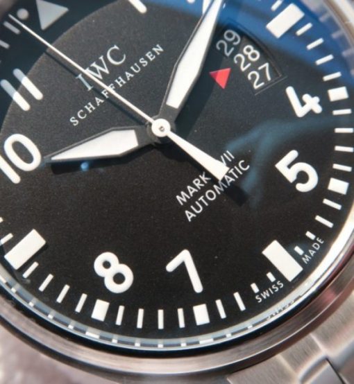 Replica IWC MKF Mark XVII Black Dial SS Bracelet A2892 - Image 2