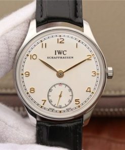 Replica IWC ZF Portuguese IW545408 White Dial Leather Strap A6498