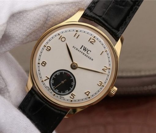 Replica IWC ZF Portuguese IW5454 YG White & Black Dial A6498 - Image 2