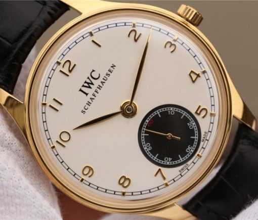 Replica IWC ZF Portuguese IW5454 YG White & Black Dial A6498 - Image 3