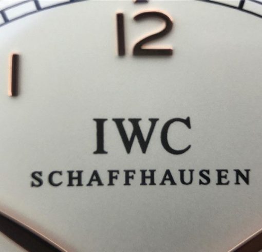 Replica IWC ZF Portuguese IW5454 White Dial Leather Strap RG Hand - Image 4