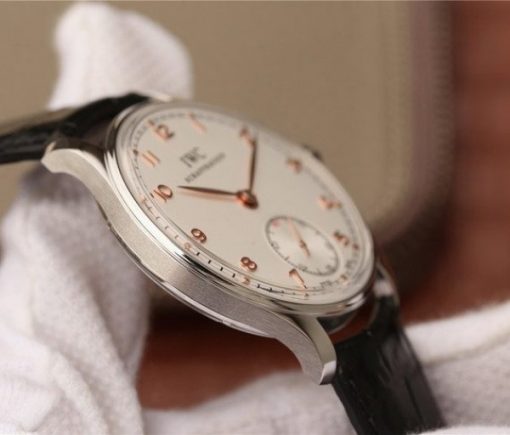 Replica IWC ZF Portuguese IW5454 White Dial Leather Strap RG Hand - Image 7