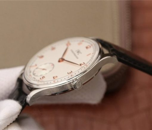 Replica IWC ZF Portuguese IW5454 White Dial Leather Strap RG Hand - Image 8