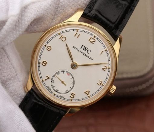Replica IWC ZF Portuguese IW5454 YG White Dial Leather Strap A6498 - Image 2