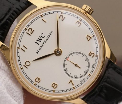 Replica IWC ZF Portuguese IW5454 YG White Dial Leather Strap A6498 - Image 3