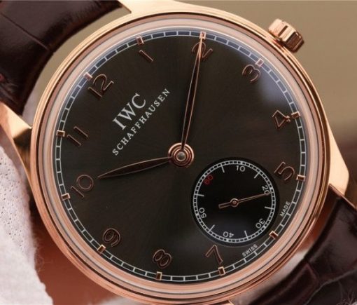 Replica IWC ZF Portuguese IW545406 RG Brown Dial Leather Strap A6498 - Image 3