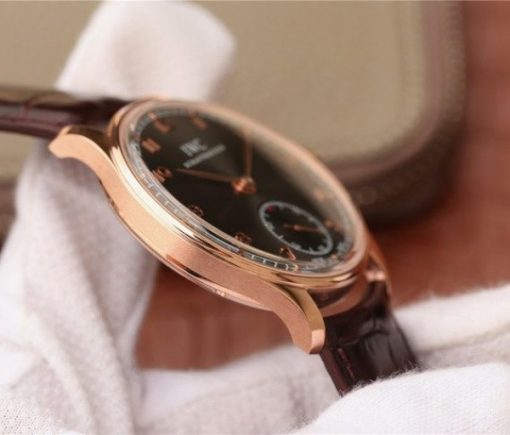 Replica IWC ZF Portuguese IW545406 RG Brown Dial Leather Strap A6498 - Image 7