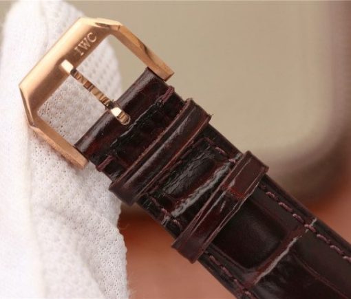 Replica IWC ZF Portuguese IW545406 RG Brown Dial Leather Strap A6498 - Image 15