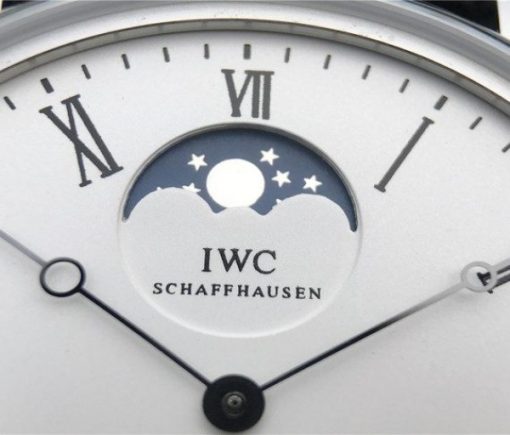 Replica IWC Vintage IW544805 White Dial Black Leather Strap - Image 5