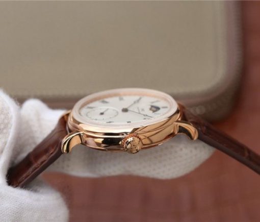 Replica IWC Vintage IW544803 White Dial RG Brown Leather Strap - Image 4