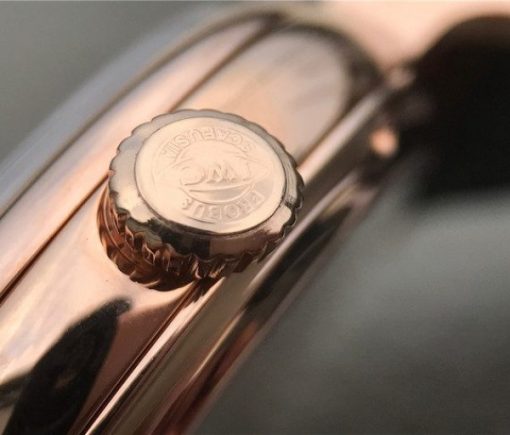 Replica IWC Vintage IW544803 White Dial RG Brown Leather Strap - Image 6