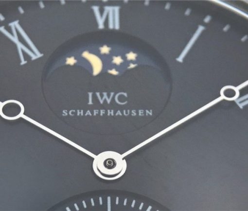 Replica IWC Vintage IW544801 Black Dial Black Leather Strap - Image 4