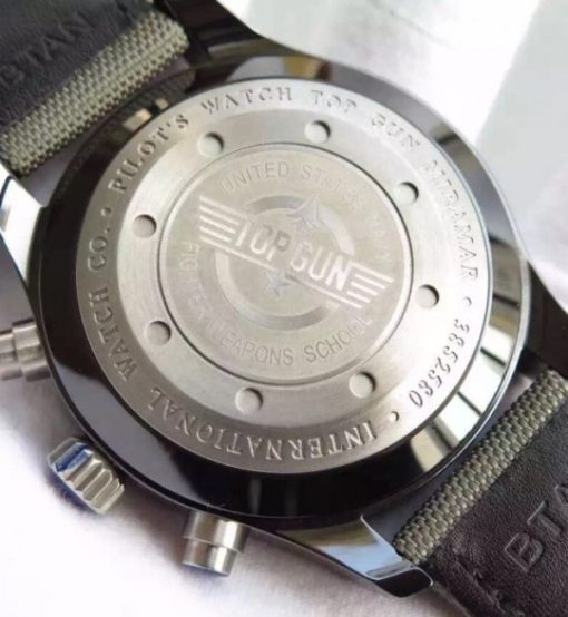 Replica IWC V6 Pilot Chrono IW388002 Real Ceramic Nylon Strap A7750 - Image 3