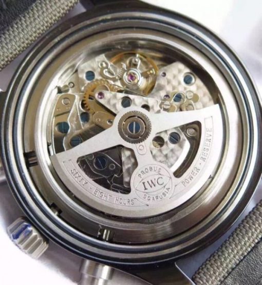 Replica IWC V6 Pilot Chrono IW388002 Real Ceramic Nylon Strap A7750 - Image 4