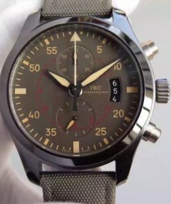 Replica IWC V6 Pilot Chrono IW388002 Real Ceramic Nylon Strap A7750