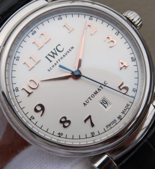 Replica IWC TW Da Vinci IW356601 White Dial Black Leather Strap A2892 - Image 3