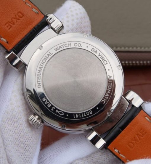 Replica IWC TW Da Vinci IW356601 White Dial Black Leather Strap A2892 - Image 10